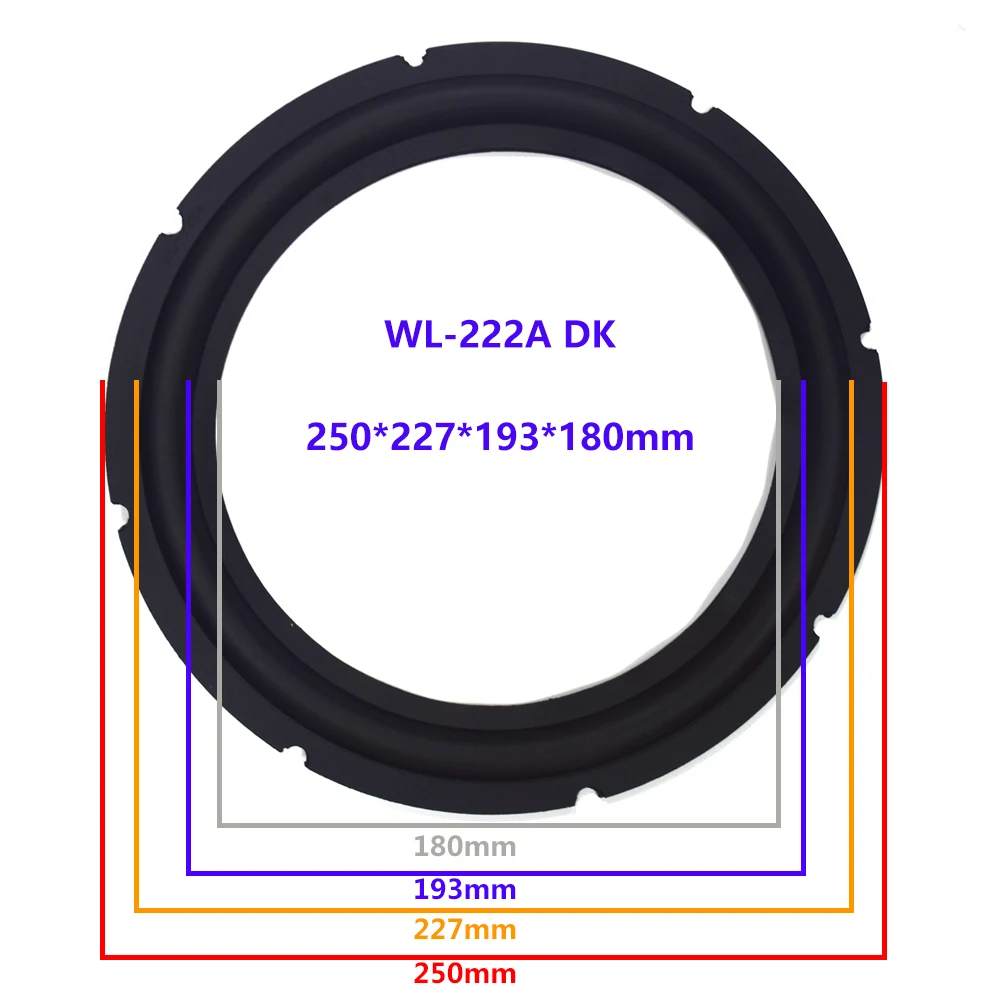 Piezas de reparación de Subwoofer con altavoz envolvente de goma de 10 pulgadas Piezas de reparación de Subwoofer con altavoz envolvente de goma de 10 pulgadas