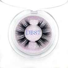 Buzzme Новые поступления 3D норковые ресницы натуральные накладные ресницы DB87 Макияж ресницы из натуральной норки круглая коробка