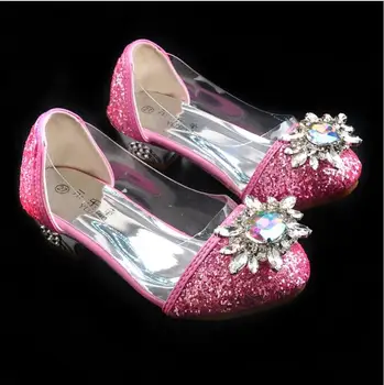 

Spring New Children Princess Shoes Kids Girls Wedding Shoes High Heels Dress Shoes Party Shoes For Girls Leather