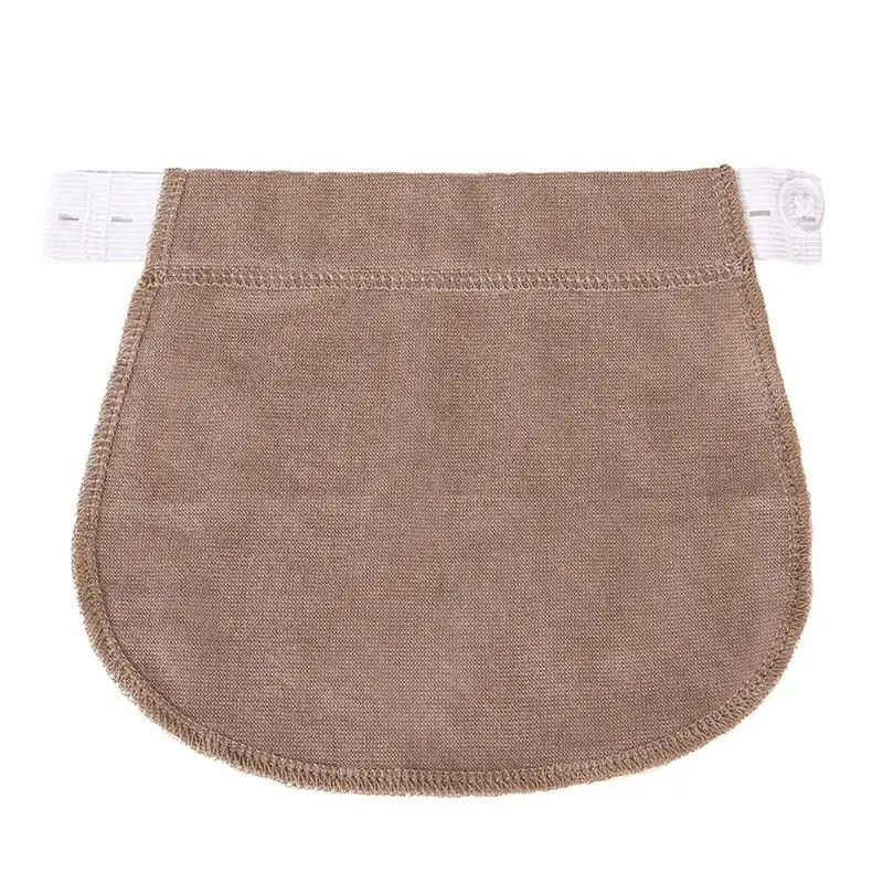 Пояс для беременных мягкий пояс для мамы регулируемые эластичные брюки для беременных женщин Удлиняющая Кнопка расширения талии свободный пояс для брюк - Цвет: Khaki
