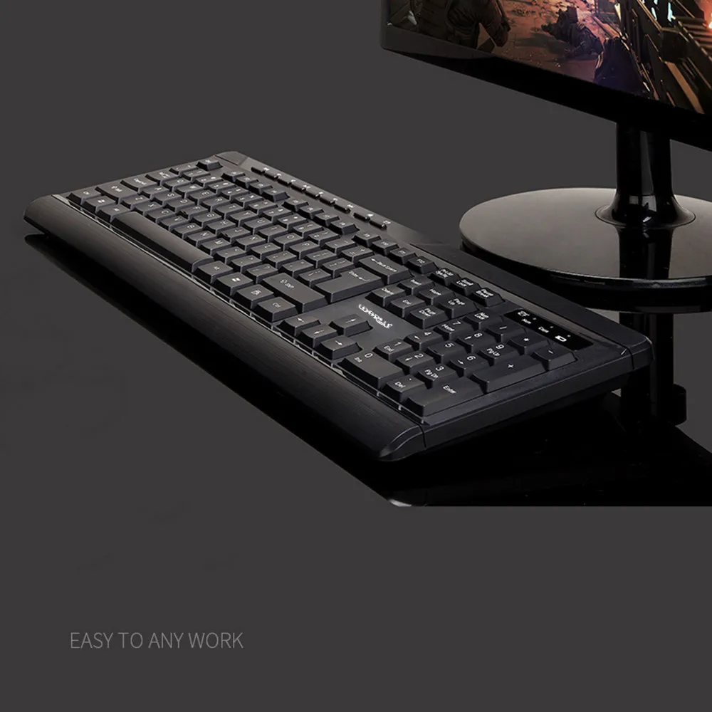 Механическая клавиатура VOBERRY, высокое качество, 104 клавиш, английская раскладка, Офисная Клавиатура для рабочего стола, эргономичная проводная USB клавиатура для ПК