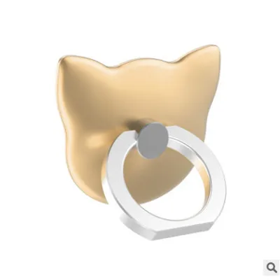 FFFAS кошачьи уши мобильный телефон палец кольцо держатель Милая подставка зарядка опора для сотового телефона Универсальный Медведь кронштейн для Apple Iphone 8 X - Цвет: Golden