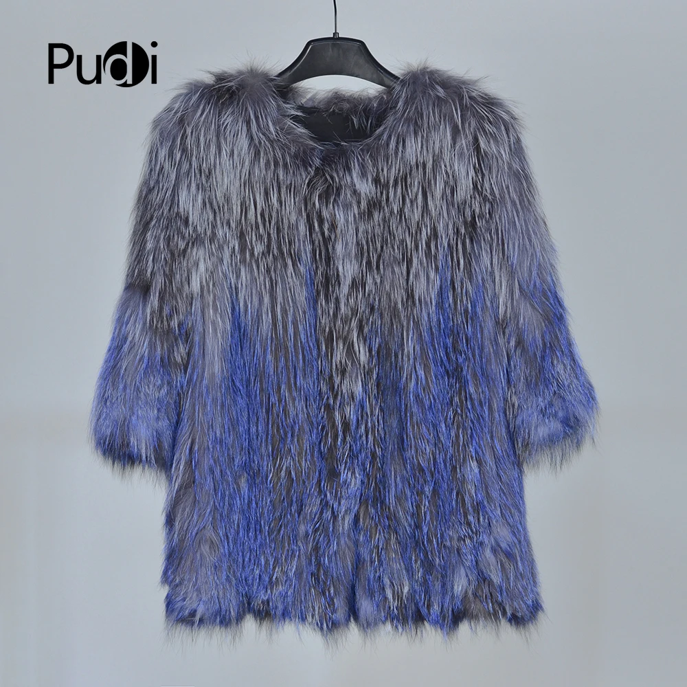 Ct808 De Fox Couleur Nouvelles Chaud Une Manteau Hiver Femmes Knit Gradient Vestes Manteaux Pudi Mode Véritable Qualité 2018 Fourrure Chandails oErCxdBWeQ