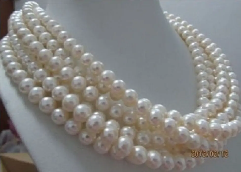 

Miss charm Jew.681 8-9mm AA+ WHITE South Sea PEARL NECKLACE 60" AAA