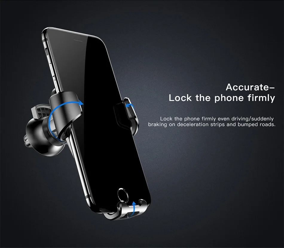 Автомобильный держатель для смартфона Baseus для iPhone 11Pro X 8 samsung S9, держатель для мобильного телефона с вентиляционным отверстием, автомобильный держатель для телефона