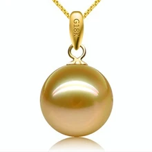 Большой жемчуг, 8-9 мм, GVBORI, настоящая морская вода, жемчужное ожерелье, подвеска, 18K золото, для женщин, хорошее ювелирное изделие на Рождество