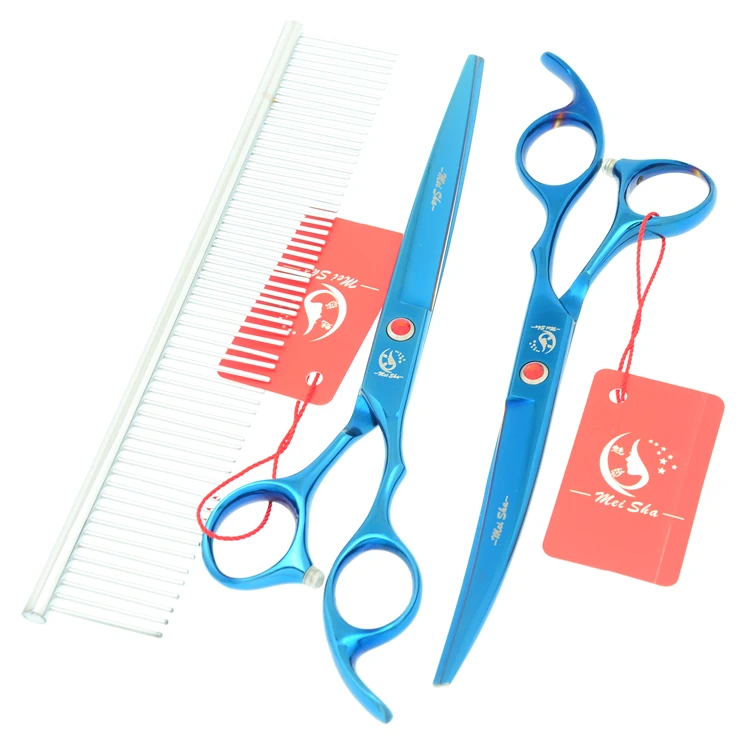 7,0 дюймов Meisha синие ножницы для стрижки домашних животных JP440C ножницы для стрижки собак 6,5 дюймов истончение Обрезка Tesoura инструмент для стрижки волос HB0121