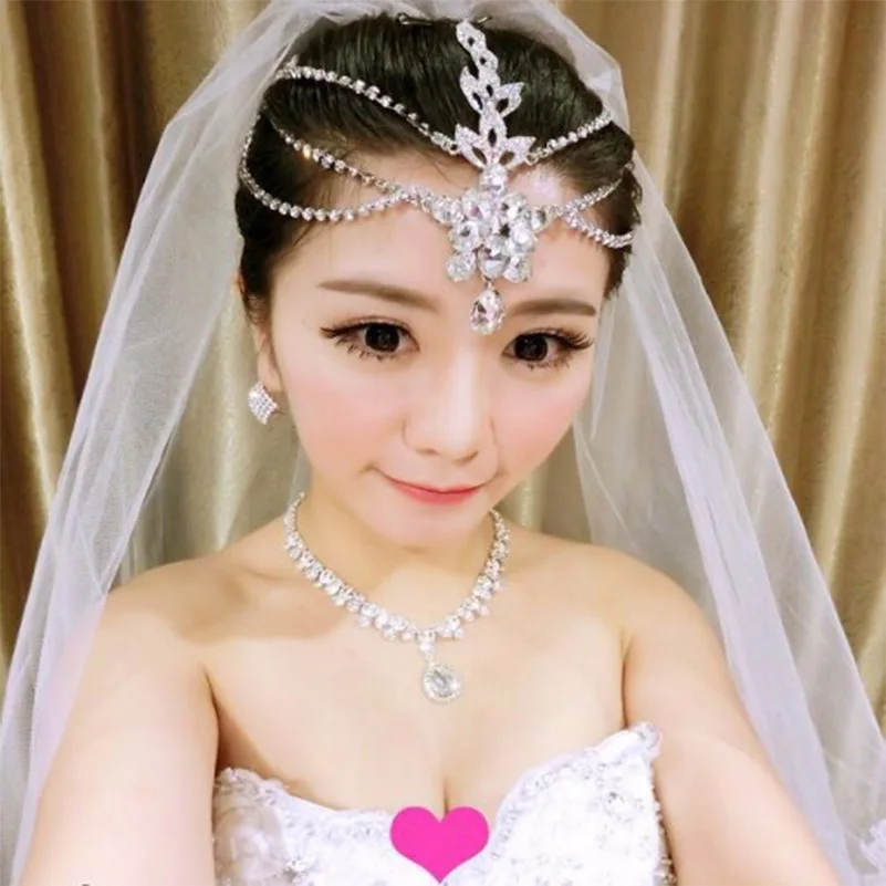 Moda Bridal Korona Stopu Cynku Posrebrzane Szpilka Fryzura ślubna