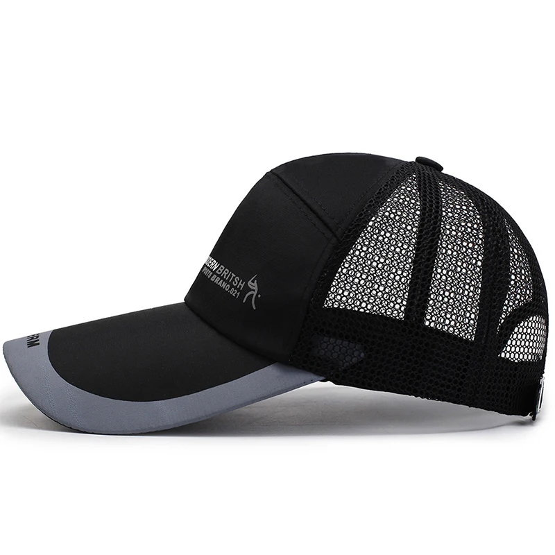 Men Women Golf Sunshade Breathable Baseball Mesh Hat Sport Quick-drying Sunscreen Cap Hip-Hop Adjustable Canvas Fishing Hat P14 3