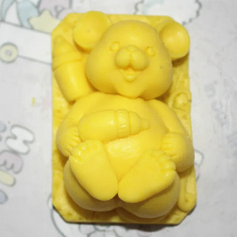 

Manual Soap Silicone Mold 3d Bear Cartoon Soap Making Molds