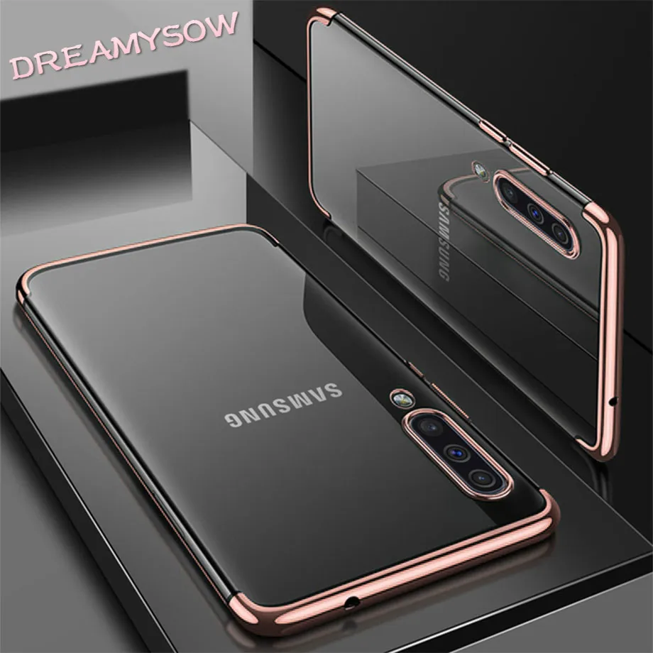 

Luxury Plating TPU Soft Case For Samsung Galaxy A50 A40 A30 A20 A10 A60 A70 A80 A90 A20E M20 M30 S10E note10 Back TPU Cover Case
