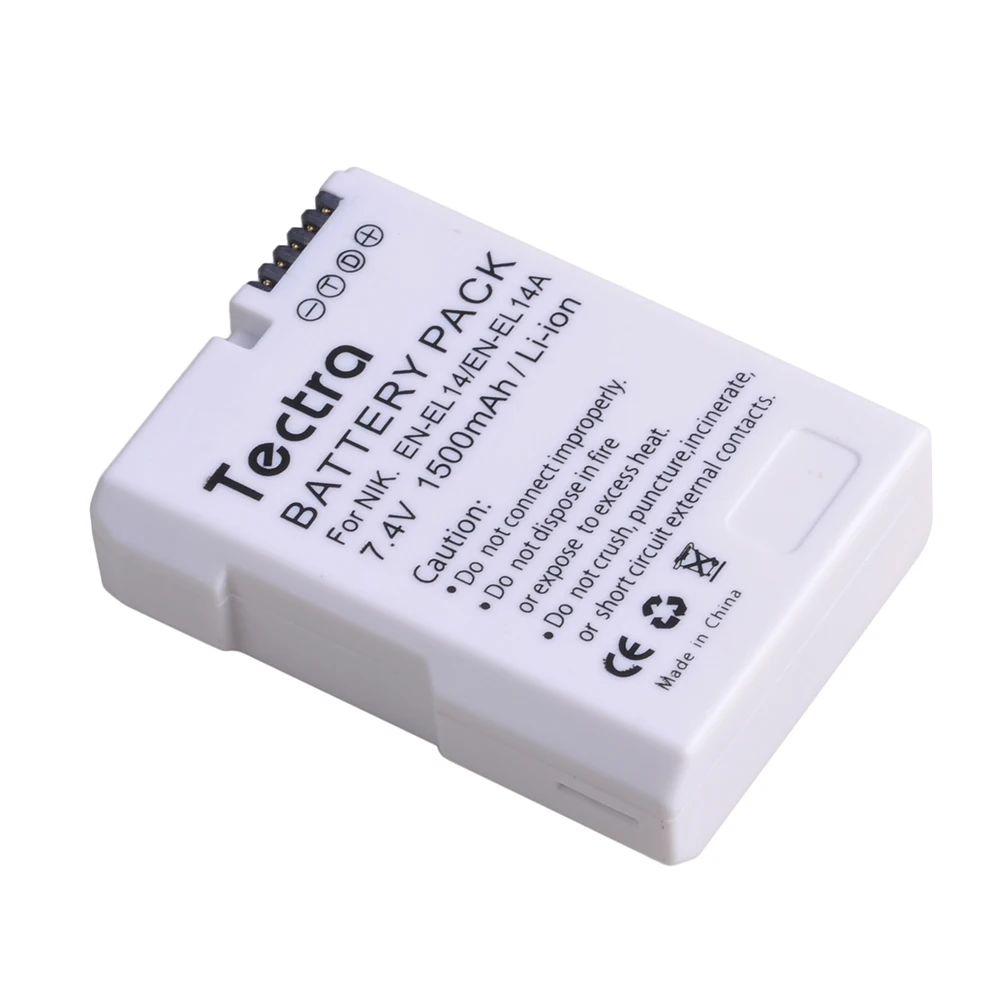 Аккумулятор ENEL14 1500 мАч для Nikon D7800 D7700 D7100 D3400 D3500 D5600 D5100 D5200 P7000|Цифровые