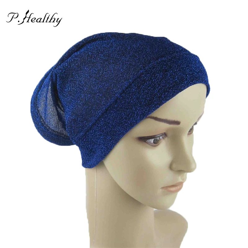 10 шт./лот женщин исламский хиджаб блеск Underscarf повязка на голову крышка Scarves13