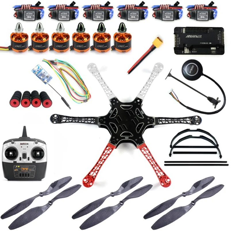 

DIY Kit 2.4GHz 550mm Frame 8CH RC Hexcopter With APM2.8 Wireless Wifi Transmission Brushless Motor Drone Headless Mode