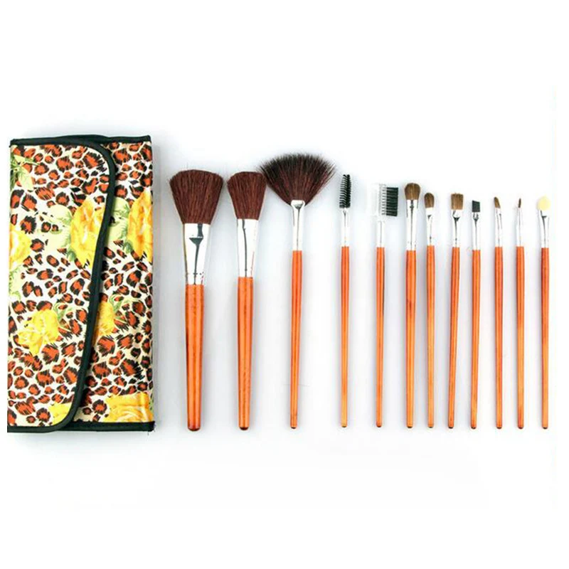 spesifikasi 12 Pcs Set Profesional Riasan Kuas Dasar Mata Shadows Lipstik Bubuk Membuat Hingga Brushes Tools W Tas Pincel Maquiagem