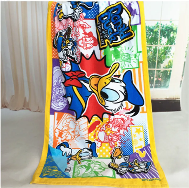 1 шт. 120*60 см хлопок, банное полотенце, реактивная покраска мультфильм мягкий Быстросохнущий детское полотенце из чистого хлопка Впитывающее пляжное полотенце T23