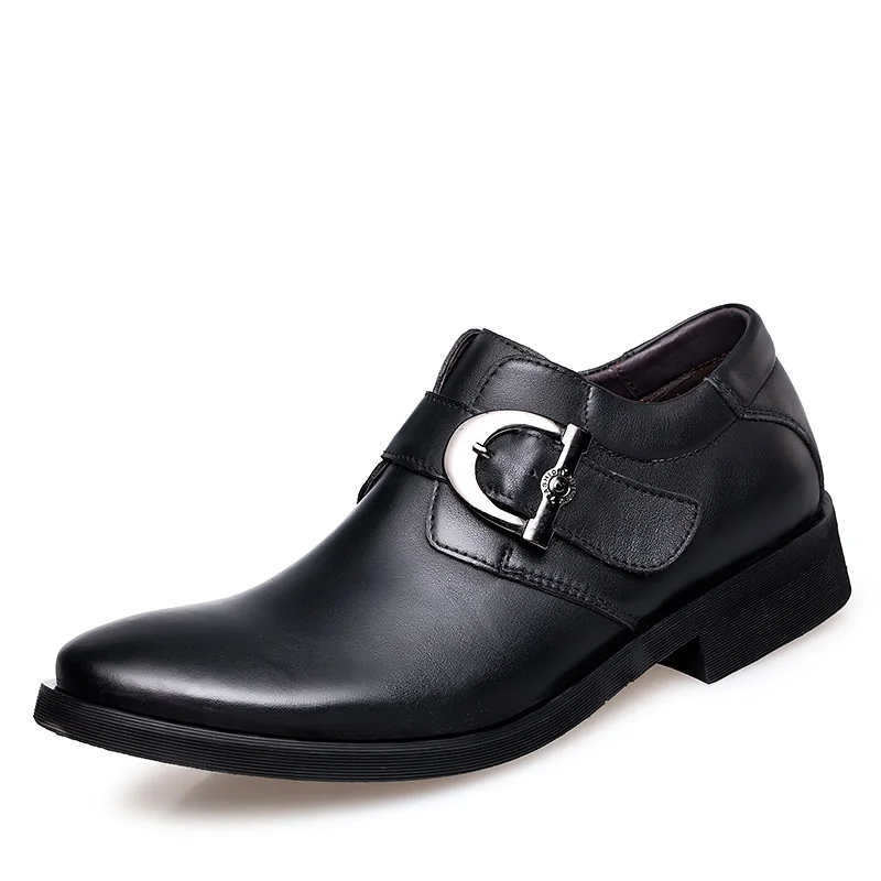 

New British Style Brand Men Oxfords Shoes Genuine Leather Flats Male Shoes Dress Business Shoes Pointed Toe Hasp Shoes Man