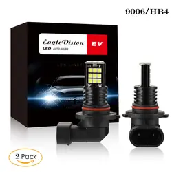 Автомобиль туман light 9006 HB4 3030 24 SMD светодиодный RGB фар автомобиля Туман свет лампы 24 W 6000 K 2 шт. 12 V 24 W 6000 K A25