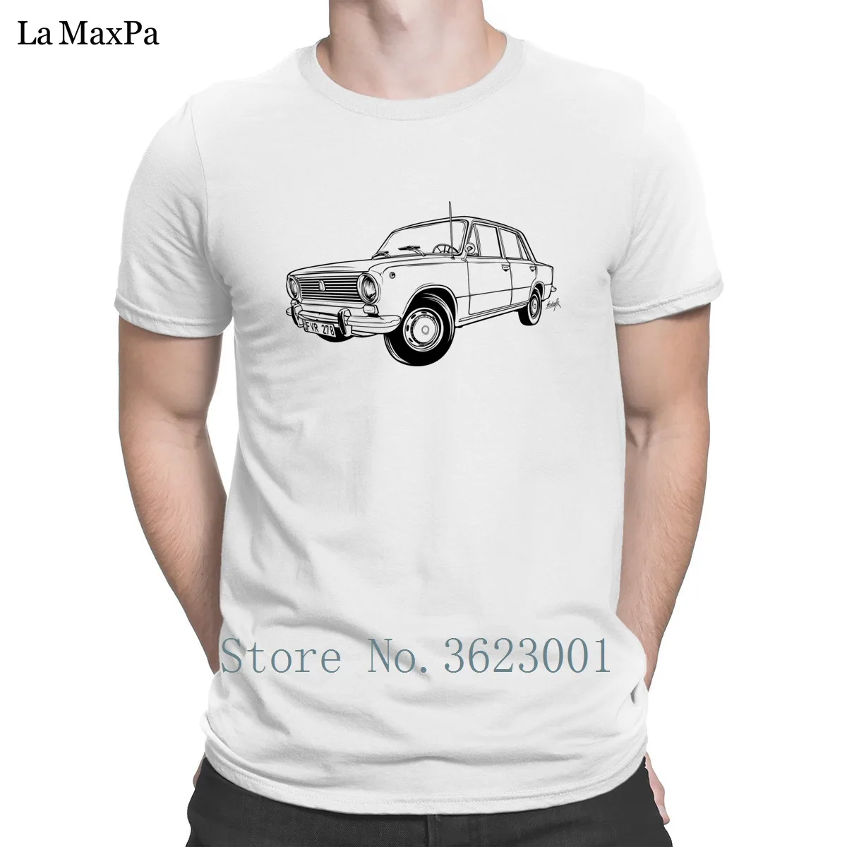 Мужская футболка Lada Vaz 2101 дизайнерская с юмором Веселая для мужчин больших