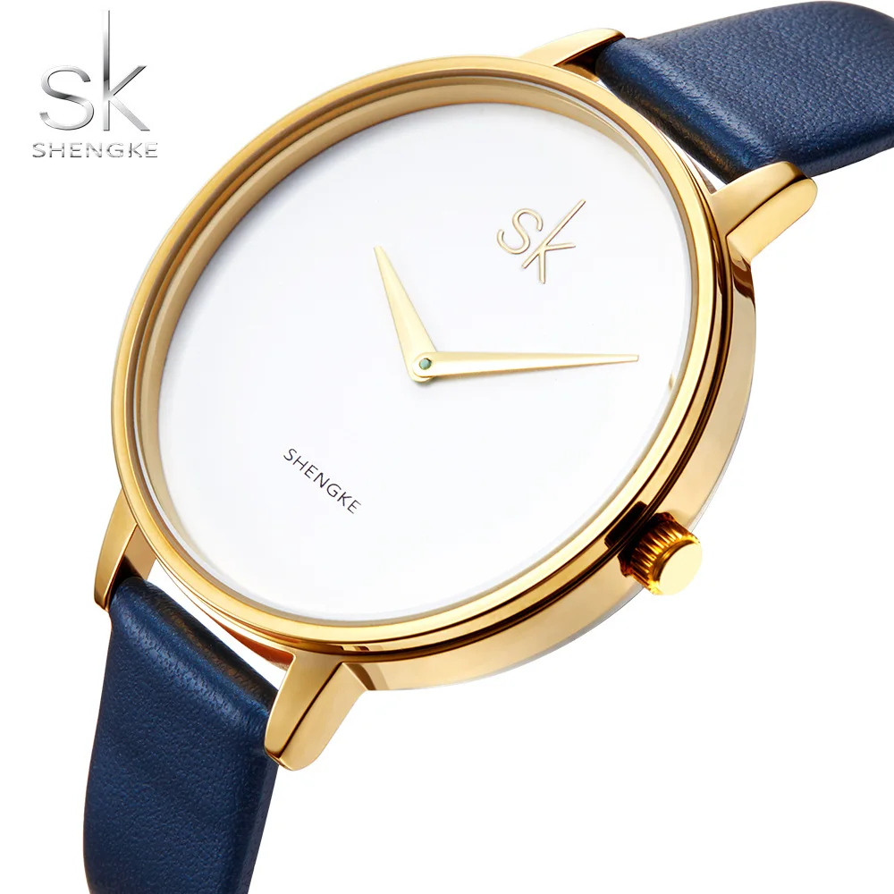 SK часы ультра-тонкий ремешок модные женские часы SHENGKE бренд известный Кварцевые часы Женские часы женские наручные часы Montre Femme
