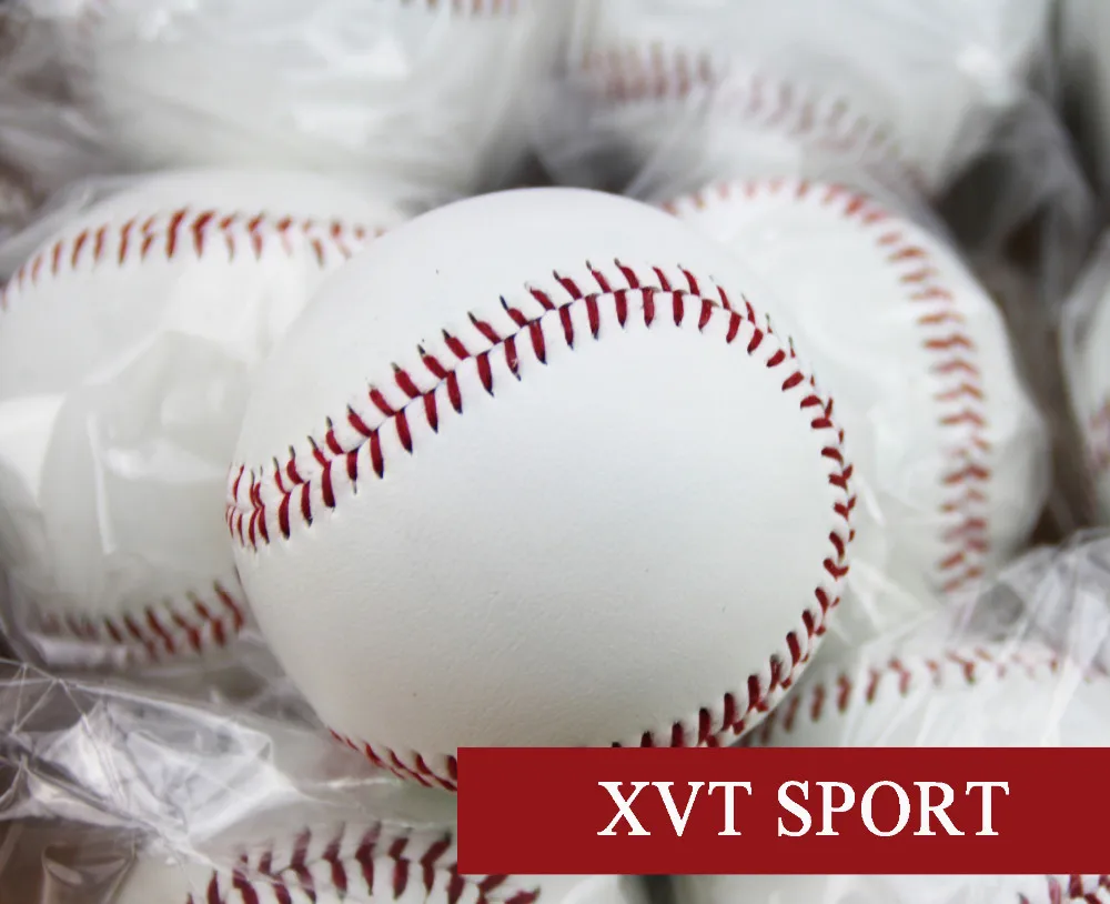 XVT Высокое качество 1 шт. " новая белая база мяч Бейсбол Практика Обучение ПВХ софтбол и жесткий мяч/смесь пробки и резиновый сердечник