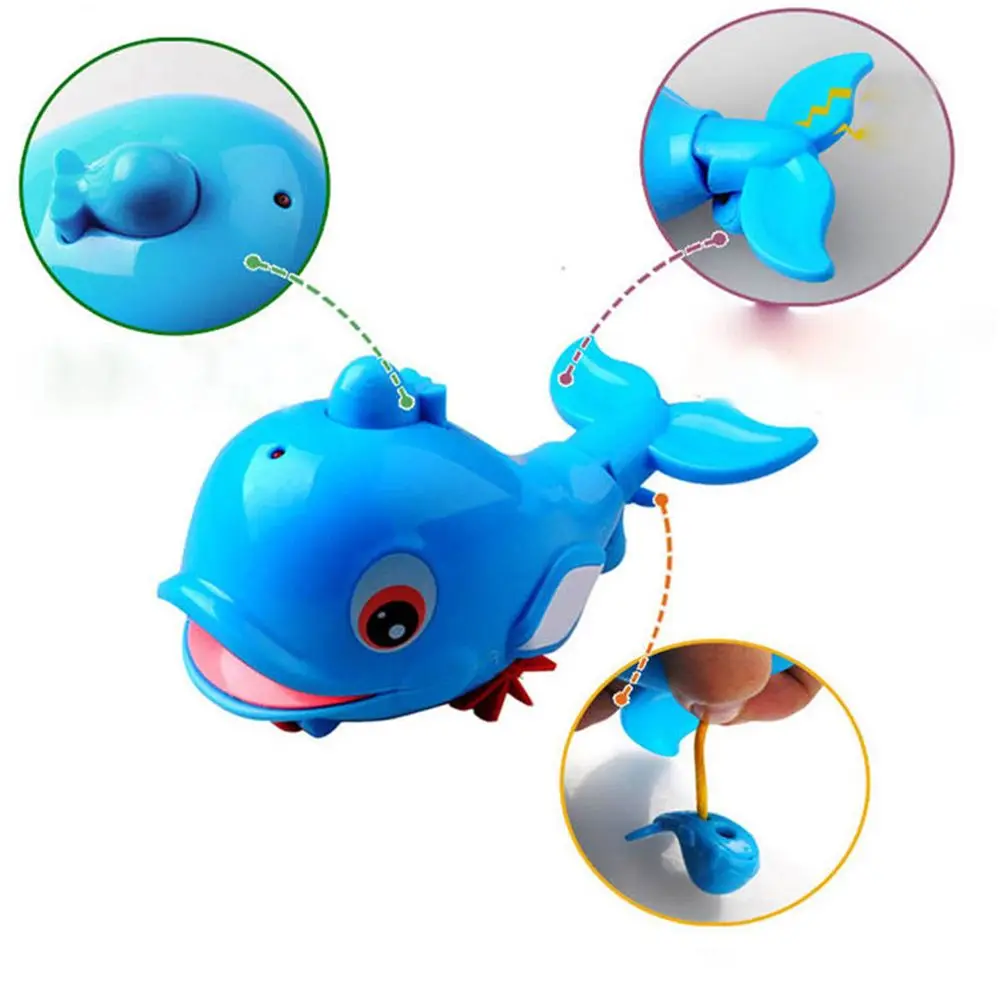 1 шт. Прекрасный милый синий пластиковый Дельфин в форме распыления воды игрушка для ванны лучший популярный подарок для маленьких девочек мальчиков
