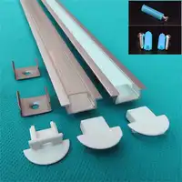 5-30 ピース 40 インチ 1 メートル led キャビネットバー光チャネル、組み込み led アルミプロファイルマットクリアカバー、天井プロファイルストリップ
