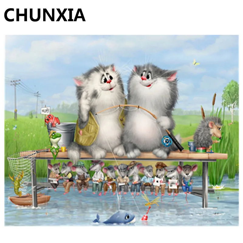 

CHUNXIA Painting By Numbers DIY Framed Oil Paint Pictures Wall Art Home Decor Unique Gift