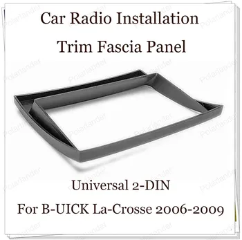 

For B-UICK La-Crosse 2006-2009 Universal 2-DIN car radio surround trim frame Silver top Quality radio fascia