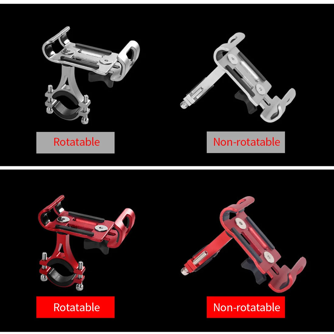 Aluminium Alloy Bike Phone Holder 3.5-6.5 inch Cell Phone GPS Mount Holder Bicycle Phone Support Cycling Bracket Mount