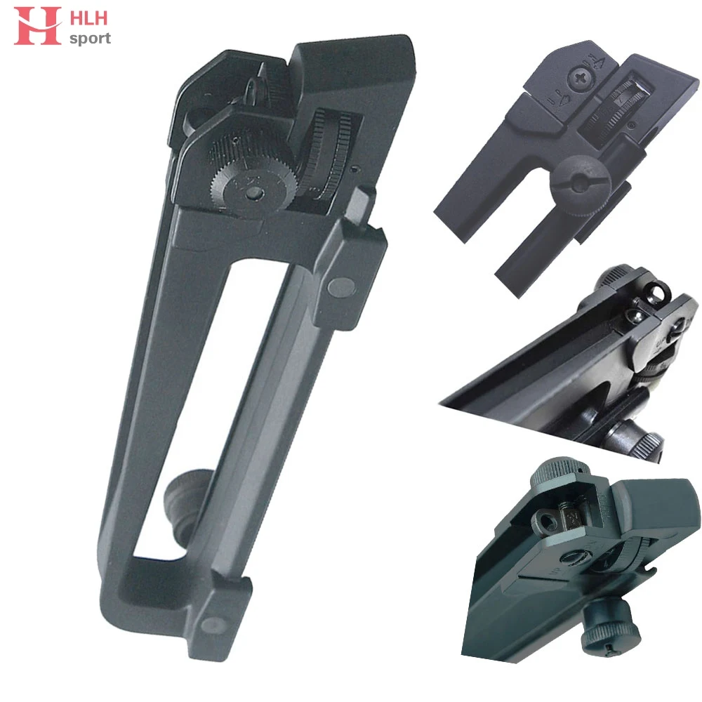 

Dual Aperture Picatinny Rail mount + Adjustment A2 Iron Rear Sight Detachable Combo for Airsoft AR-15 M4 M16 Hunting Gun