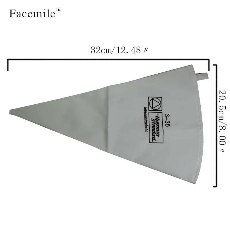 Facemile Кондитерские пакеты глазурь для печенья трубопровод мешок выпечки инструмент многоразового использования хлопчатобумажная ткань помадка украшения торта Кондитерские советы инструмент 01119