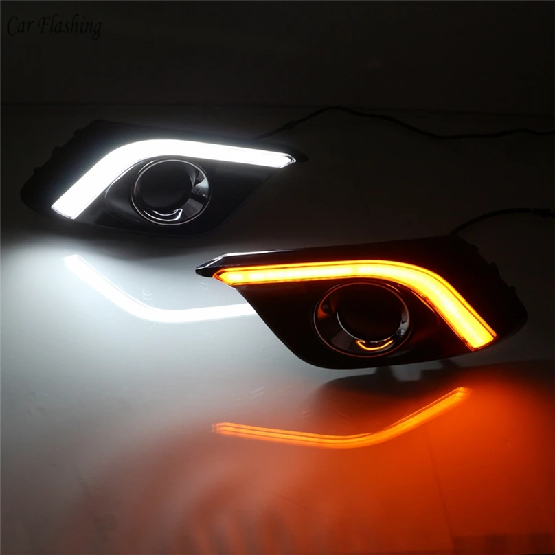 Автомобильная проблесковая 2 шт. для Mazda 3 Mazda3 Axela 2013 2014 2015 2016 светодиодный DRL