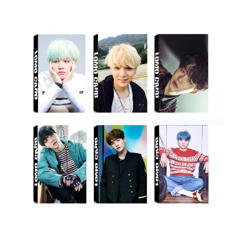 Youpop KPOP BTS Bangtan Boys Album SUGA LOMO Cards K POP New Fashion