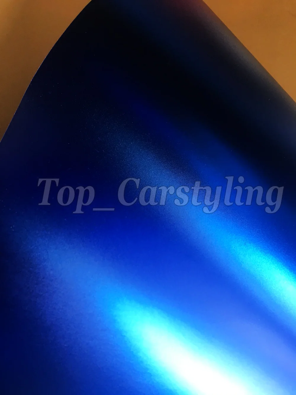 blue satin chrome frozen car wrapping foil apa wrap foile (2)