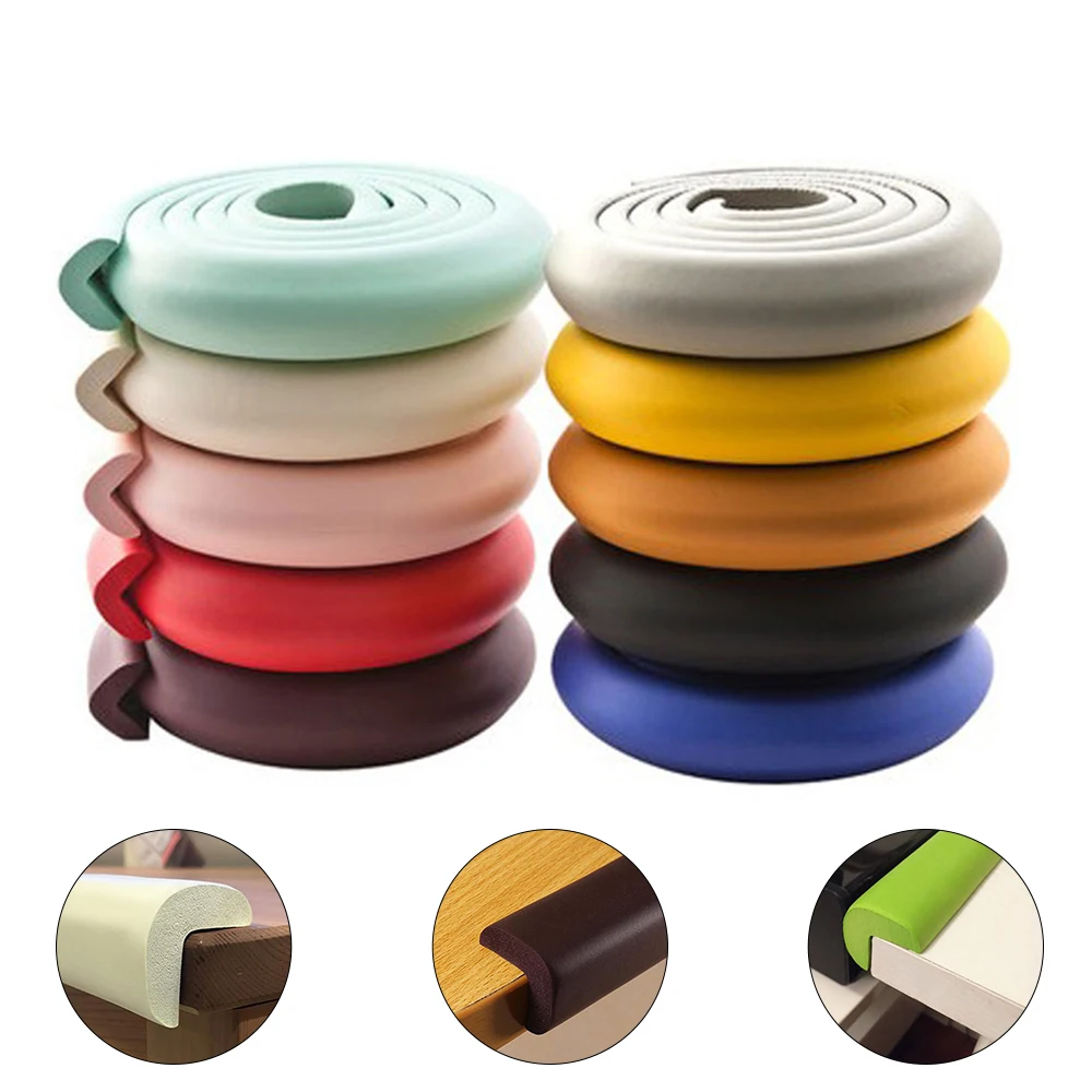 

Solid color 2M Baby Table Desk Furniture Corner Protector Rubber Baby Protection Mat Three-Dimensional Corner Protection Tape