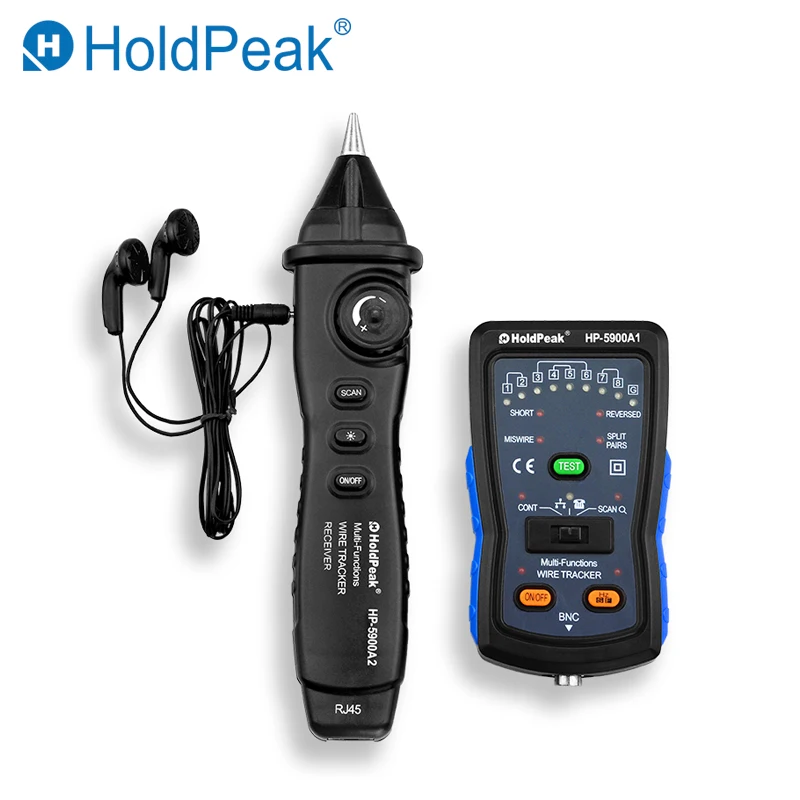 

HoldPeak 5900A1 Multifunction Cable Finders Wire Tracker Detector Tester Telephone Line Tracking Function Network Wire Tracker