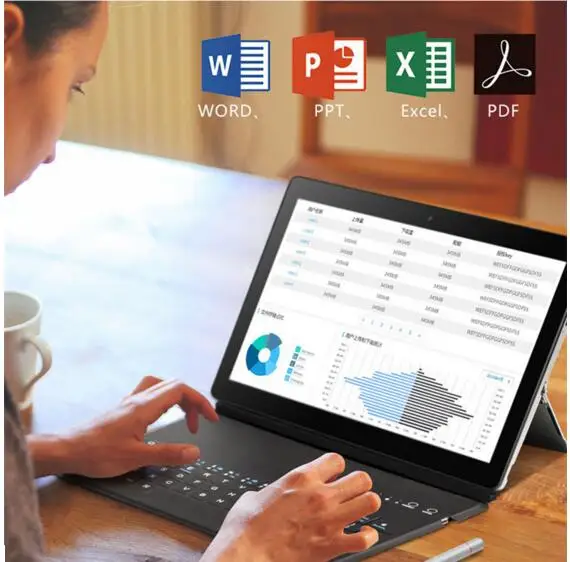

Tablet PC Laptop 2 in 1 10.1 inch convertible surface laptop with Bluetooth keyboard case stylus 4G UV 4G 64GB storage dual cam