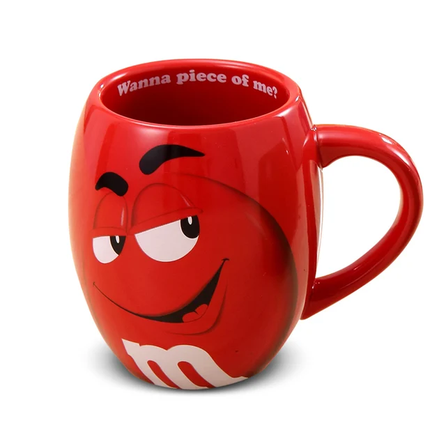 M&M's MM Beans Mugs Cute Cafe Oatmeal Coffee Mug Drinking Cups Ceramic