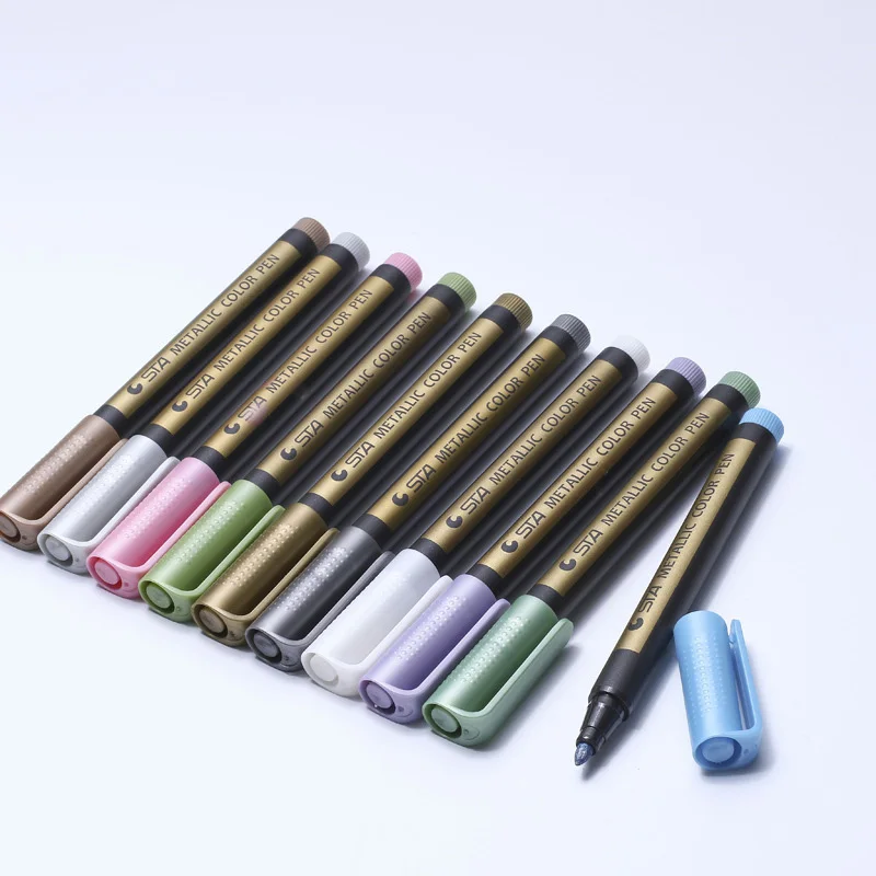 1 шт. цветные маркеры водонепроницаемые перманентные металлические для белой