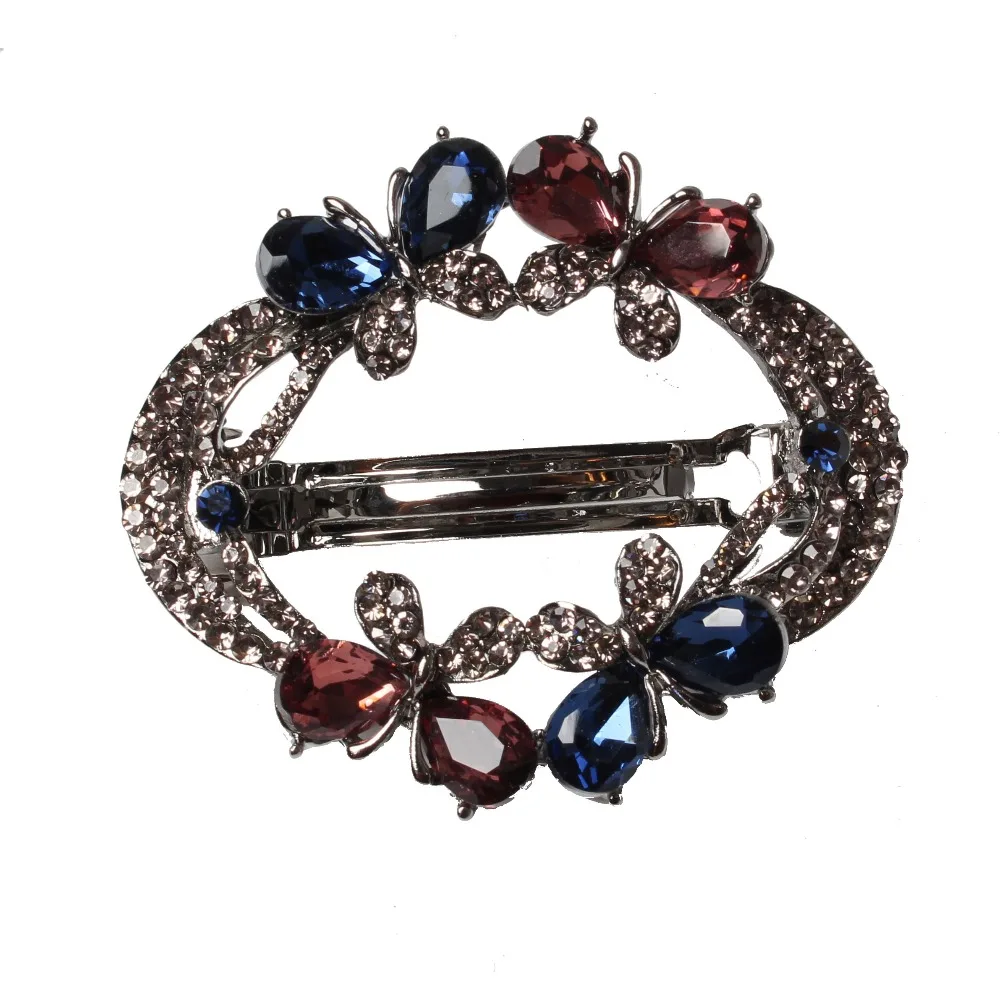 

Butterfly Alloy Barrette Vintage Hairpin Rhinestone Girls Hair Clips Hair Accessories For Women Hairgrip Metal Headdress