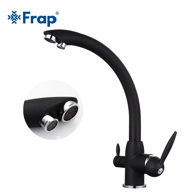  Frap New Arrival Black Kitchen sink Faucet Mixer water Tap 180 Degree Rotation with Water Purificat - 32863016330