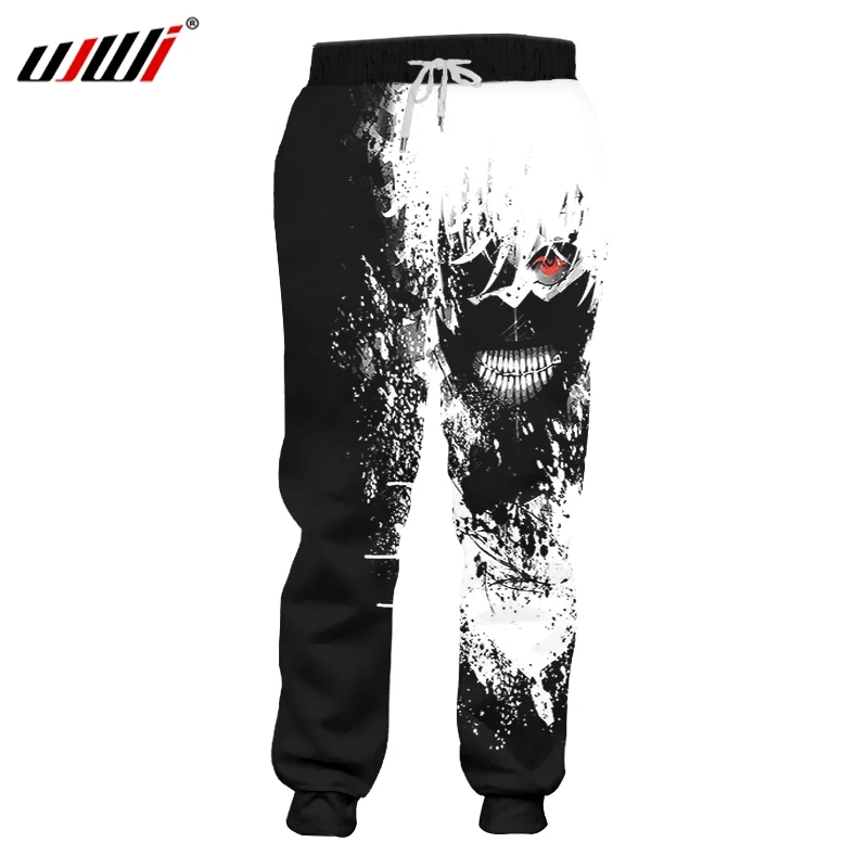 UJWI Man Ken Kanek 3D Printed Trousers Cartoon Tokyo Ghoul Sweatpants Kawaii Japan Classic Anime Men's Spandex Casual Pants white track pants