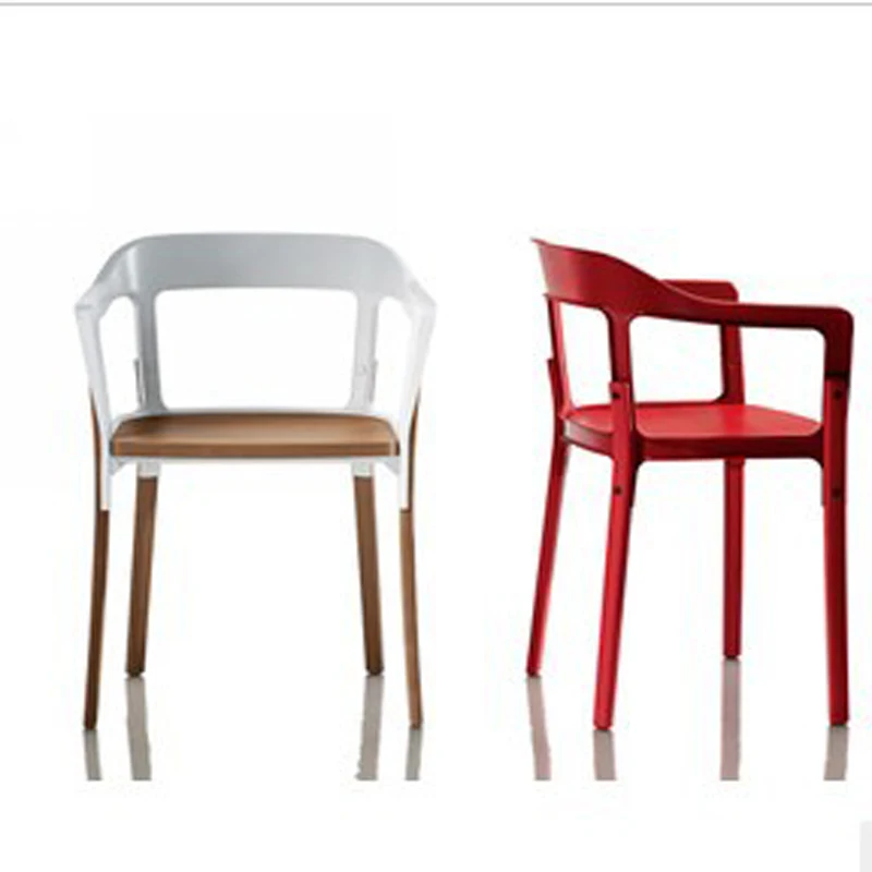 2 X Bouroullec steelwood chair. Dinning chairs.Dinning room furniture,with Arm chair,metal + wood furniture 2 X Bouroullec steelwood chair. Dinning chairs.Dinning room furniture,with Arm chair,metal + wood furniture