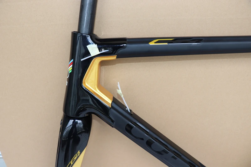 Черная Золотая углеродная дорожная рама Colnago C64 велосипедная Рама размер 48 50 52 54 56