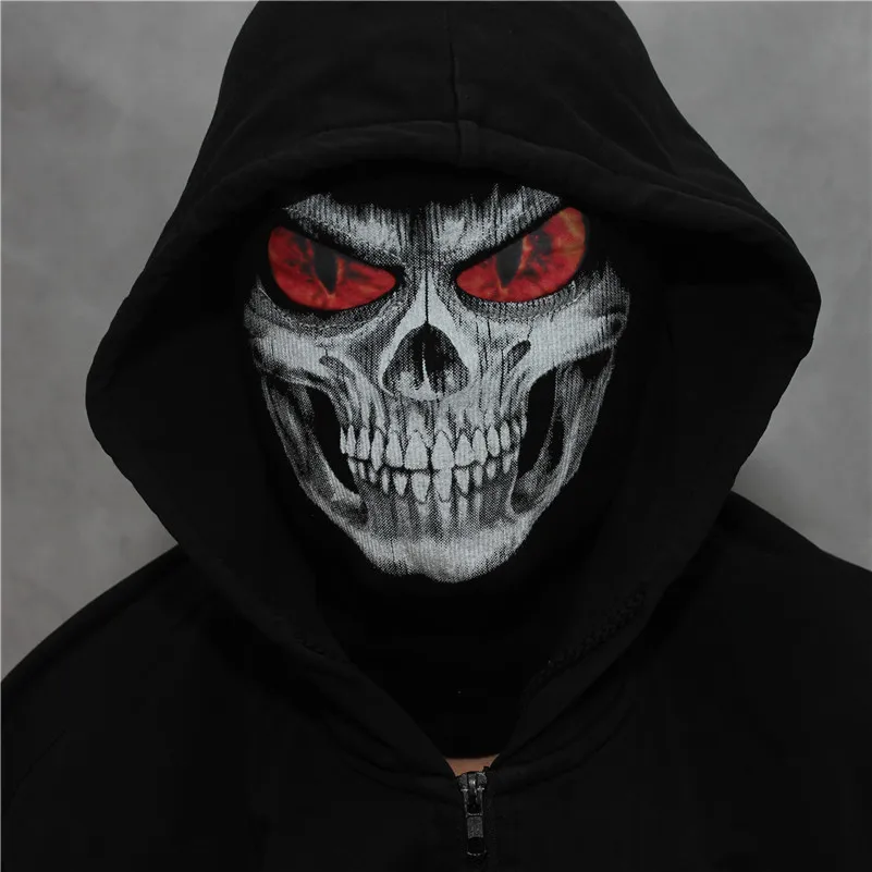 Фото на аву маска Grim Reaper Pattern Mask Flame Eyes Skeleton Skull Winter Balaclava Ghost Warmer