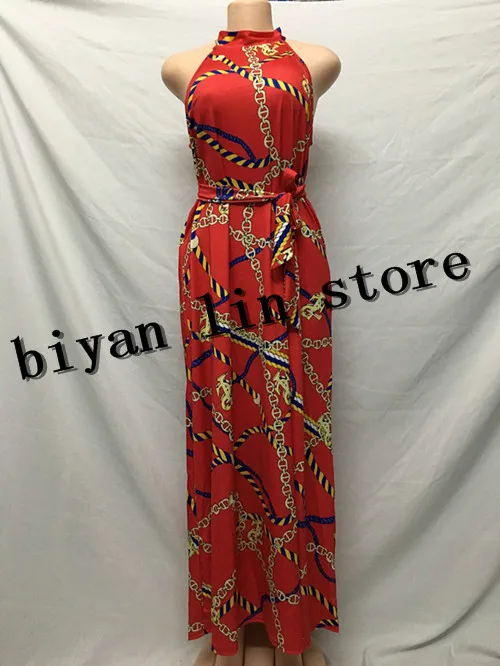 

4colors 2018 new fashion 100% cotton print elastic sleeveless style dashiki famous brand stripe long dresses for lady FOR PARTY