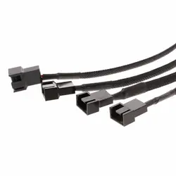 OOTDTY 1 до 4 Путь Y-Splitter рукавами 4-контакт Molex Мужской до 4x 3-Pin/4-контакт ШИМ разъем вентилятор удлинитель адаптер