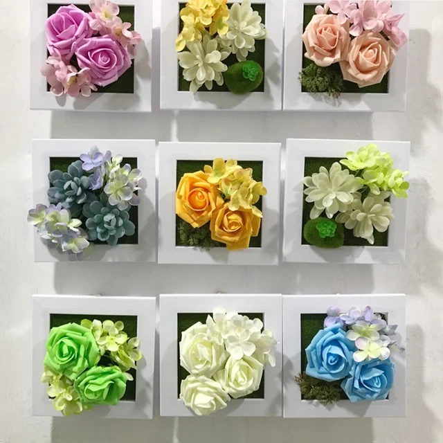 Pe Rose Silk Flower Photo Frame Wall Decoration Artificial Flowers Pe Rose Silk Flower Photo Frame Wall Decoration Artificial Flowers Home Decor Wedding