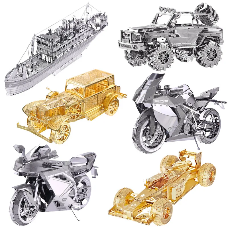 Piececool Metal 3D Puzzle Toy DIY Traffic Series Building Kits F1 Racing Car Motorcycle Truck Ship Model Puzzles For Adults Piececool Metal 3D Puzzle Toy DIY Traffic Series Building Kits F1 Racing Car Motorcycle Truck Ship Model Puzzles For Adults